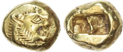 Kingdom of Lydia, Time of Alyattes ‑ Kroisos Electrum Trite