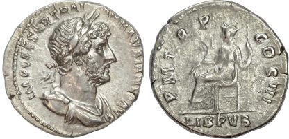 Hadrian Silver Denarius