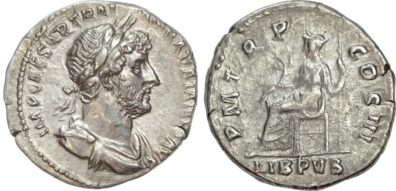 Hadrian Silver Denarius