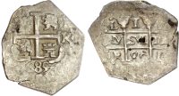 Peru, Charles II, silver Cob of 1 Real, 1689 R