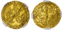 France, Jean II the Good, gold Franc à Cheval