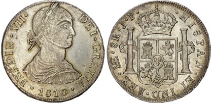 Peru, Ferdinand VII, silver 8 Reales, 1810 LM‑JP