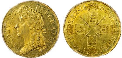 James II, Two Guineas, 1687