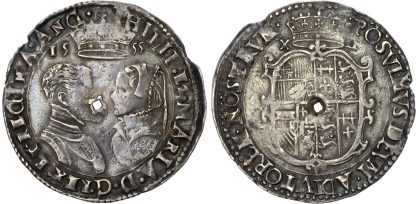 Philip and Mary, Shilling, dated 1555
