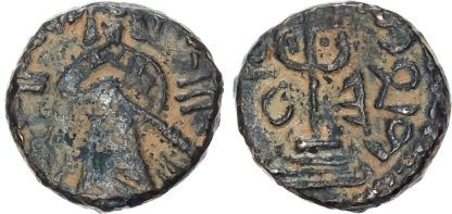 Arab‑Byzantine, temp. ‘Abd al‑Malik, bronze Fals