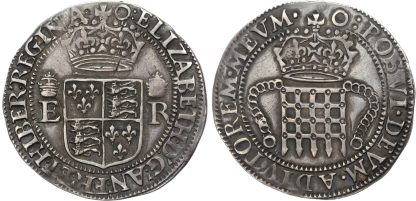 Elizabeth I, Trade Coinage, Portcullis Money, Silver Two‑Testerns
