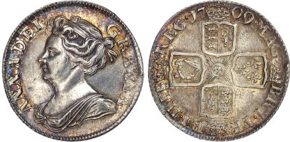 Anne, Shilling, 1709