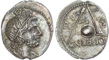 Roman Republic, Cn. Cornelius Lentulus, Silver Denarius