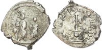Heraclius, with Heraclius Constantine, Silver Hexagram