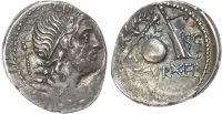 Roman Republic, Cn. Cornelius Lentulus, Silver Denarius