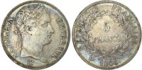 France, First Empire, Napoleon I, silver 5 Francs, 1808