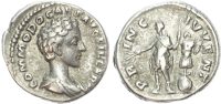 Commodus, as Caesar under Marcus Aurelius, Silver Denarius