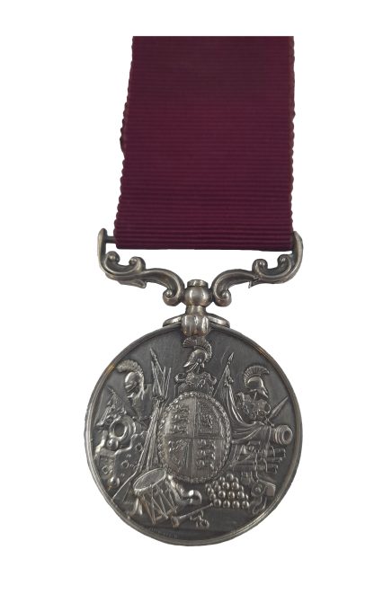 Long Service & Good Conduct Medal, small reverse lettering, 1874-1901 to Private John Carrier