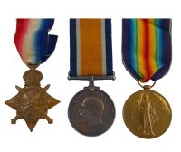1914-15 Trio to Able Seaman Horace Henry Pasterfield, H.M.S. Antrim