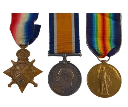 1914-15 Trio to Able Seaman Horace Henry Pasterfield, H.M.S. Antrim