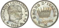 Italy, Napoleon I, silver 5 Soldi, 1814