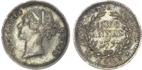 India, EIC, Victoria, silver 2 Annas, 1841