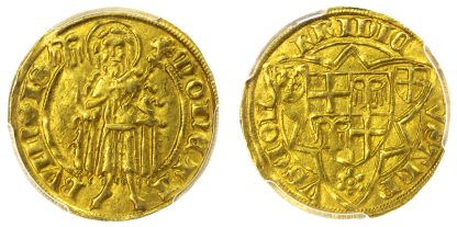 Germany, Cologne, Friedrich III von Saarwerden (1371-1414), Goldgulden - AU 58