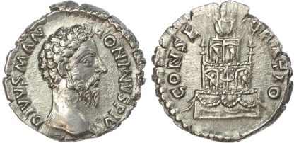 Divus Marcus Aurelius, Silver Denarius