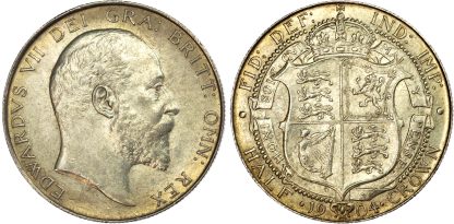 Edward VII, Silver Halfcrown, 1904