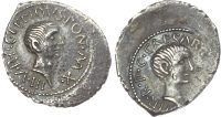 Lepidus and Octavian, Silver Denarius