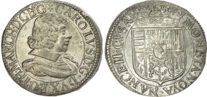 France, Lorraine, Charles IV, silver Teston
