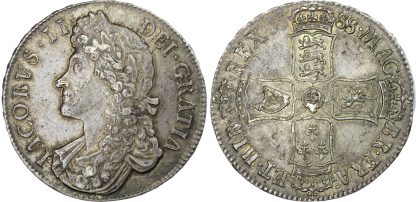 James II, Silver Crown, 1688, QUARTO