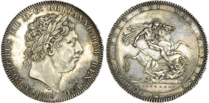George III, Silver Crown, 1818, LIX