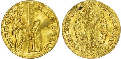 Italy, Venice, Marino Grimani (1595-1606), gold Zecchino