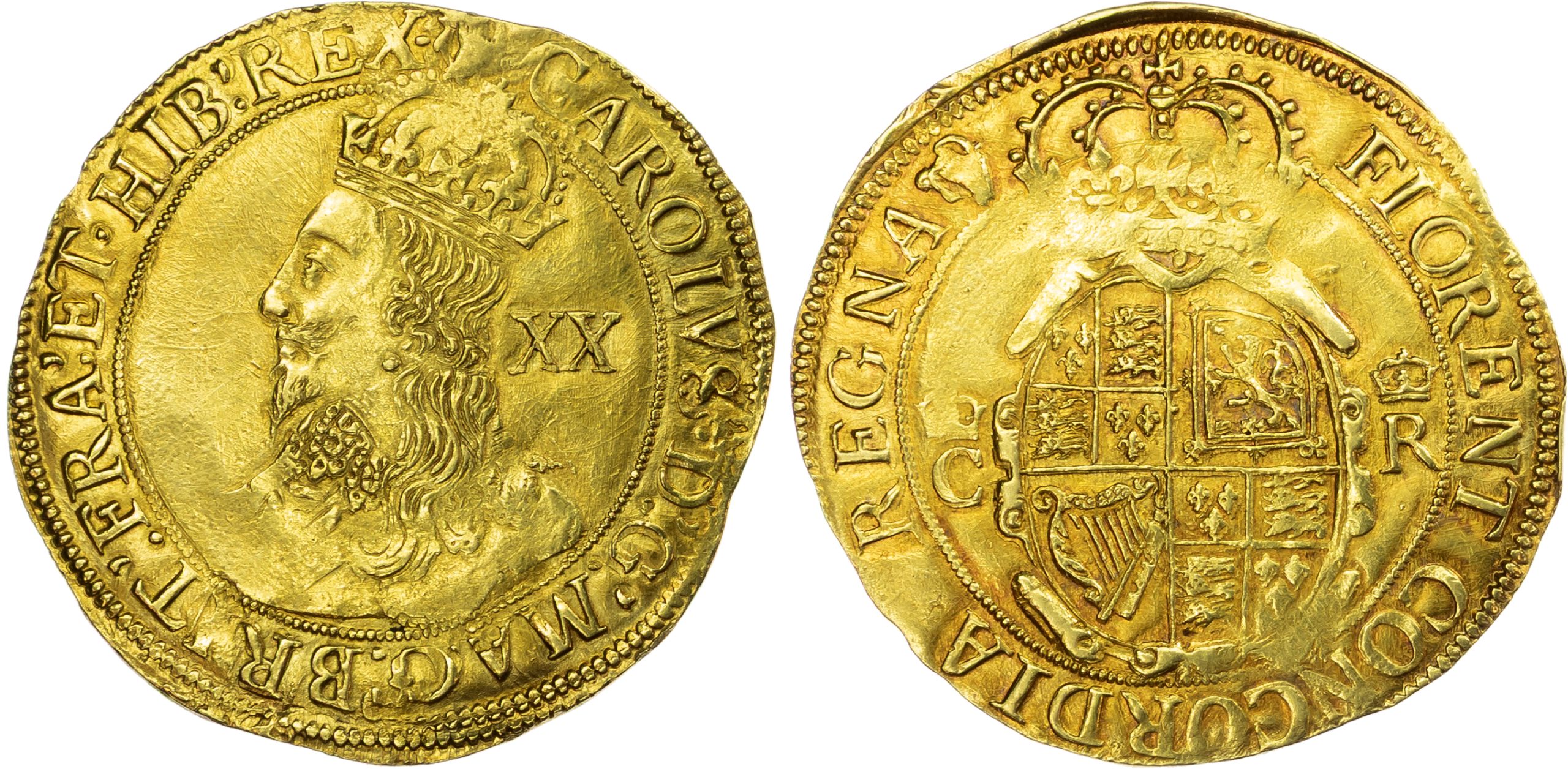 Charles I, Gold Unite, Tower Mint (Under King), Group D