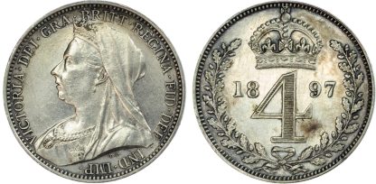 Victoria, Silver Maundy Set, 1897 [4]