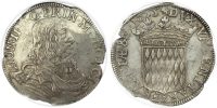 Monaco, Honoré II (1604-1662), silver Scudo AU 55 -  finest known