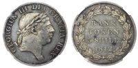 George III, Silver Proof Three Shilling Bank Token, 1812
