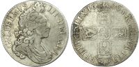 William III, Silver 'Flaming Hair' Shilling, 1699