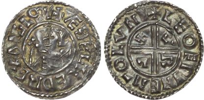 Aethelred II, Silver Penny, 'Crux' Type, London
