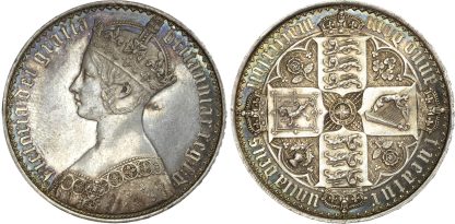 Victoria, Silver 'Gothic' Crown, 1847, UNDECIMO