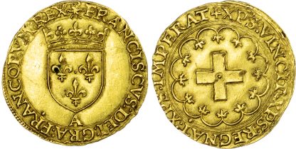 France, Francis I (1515-1547), Ecu d'Or à la croisette