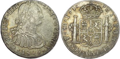 Bolivia, Charles IV (1788-1808), silver 8 Reales, 1806 PJ