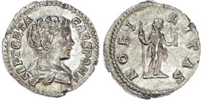 Geta, as Caesar, Silver Denarius