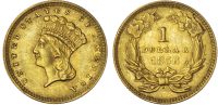 USA, Indian Princess gold Dollar, 1856