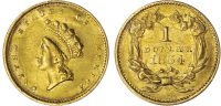 USA, Indian Princess gold Dollar, 1854