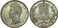 France, Charles X (1824-1830), silver 5 Francs