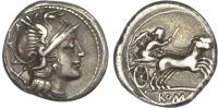Roman Republic, Anonymous, Silver Denarius