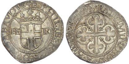 Italy, Savoy, Emanuele Filiberto (1553-1580), silver 4 Grossi