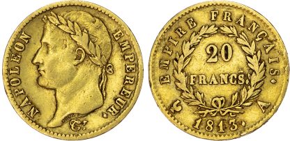 France, First Empire, Napoleon I (1804-1814), gold 20 Francs