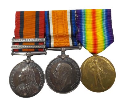 A Boer War Royal Engineer and Great War South African Horse and South African Service Corps Trio to Corporal Jack Snape