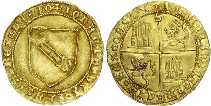Spain , Juan II (1406-1454), gold Dobla de la banda Sevilla