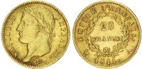 France, First Empire, Napoleon I (1804-1814), gold 20 Francs, 1811 A