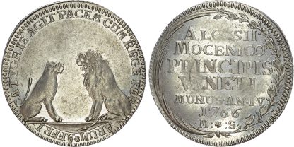 Italy, Venice , Alvise IV Mocenigo (1763-1778), silver Osella, 1766