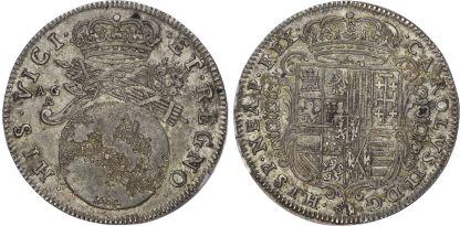 Italy, Naples , Charles II (1665-1700), silver Tarì, 1684